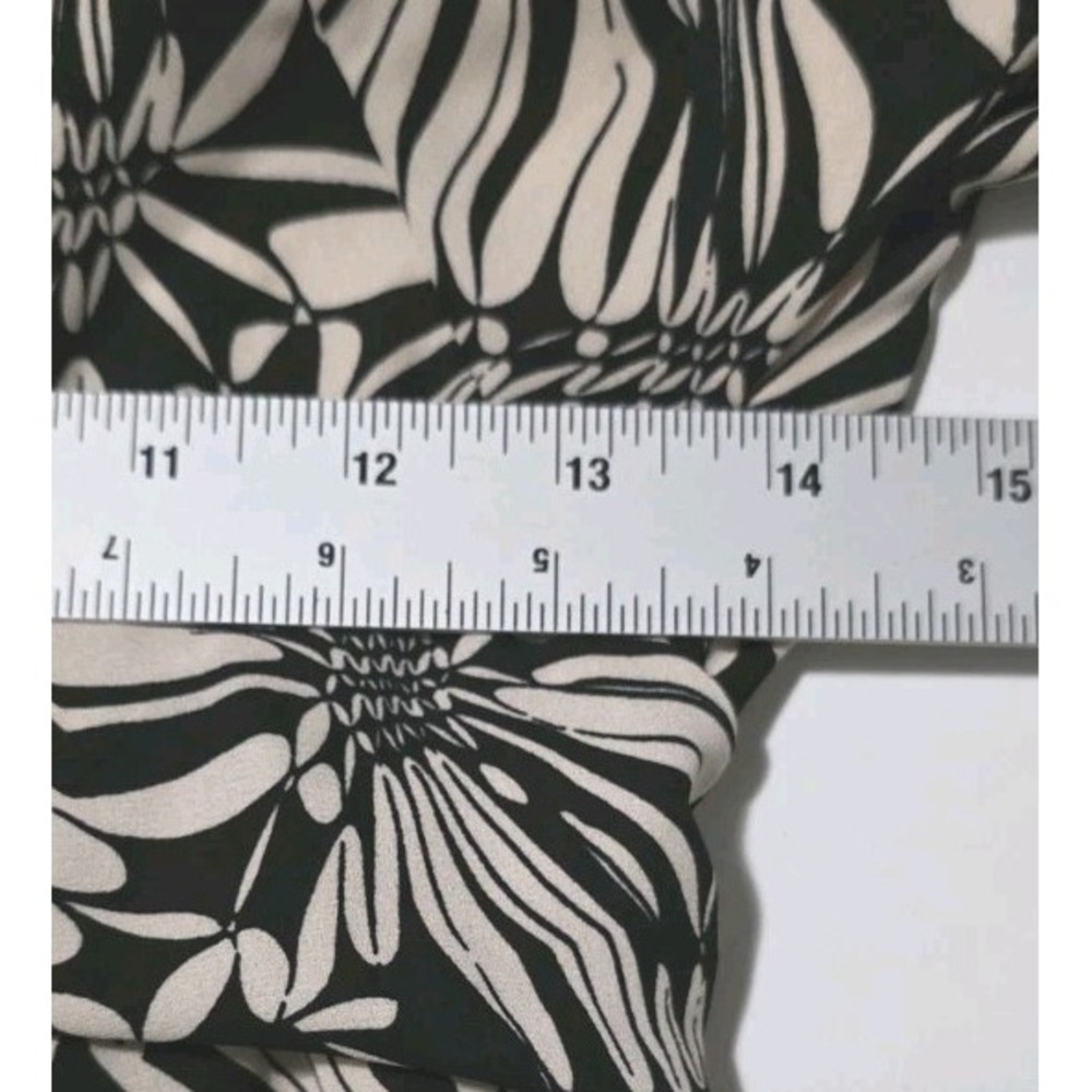 Anthropologie 9-H15 STCL XS Floral Dress Black Beige V Neck Tie Back Pockets - Picture 14 of 14
